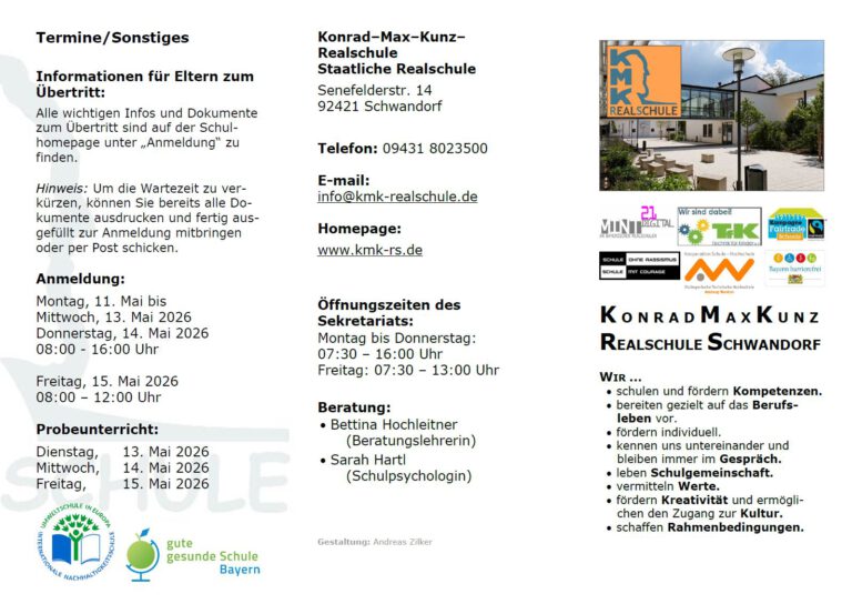 Mehr über den Artikel erfahren Schulflyer 2025/2026 steht zum Download bereit